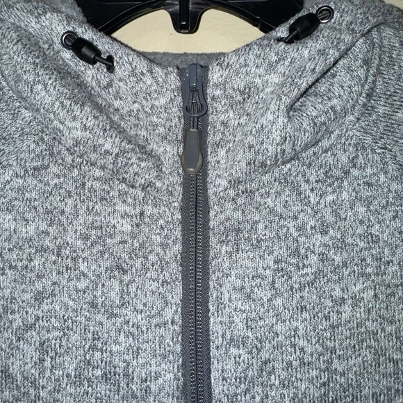 Naturals Reflections Sweater Woman’s Size M Fleece Lined Hooded Full Zip Grey - Picture 6 of 13